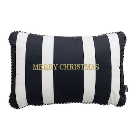 Poszewka na poduszkę Black & White Noel 60x40 cm boże narodzenie, święta, świąteczne, czarny, 60x40 cm