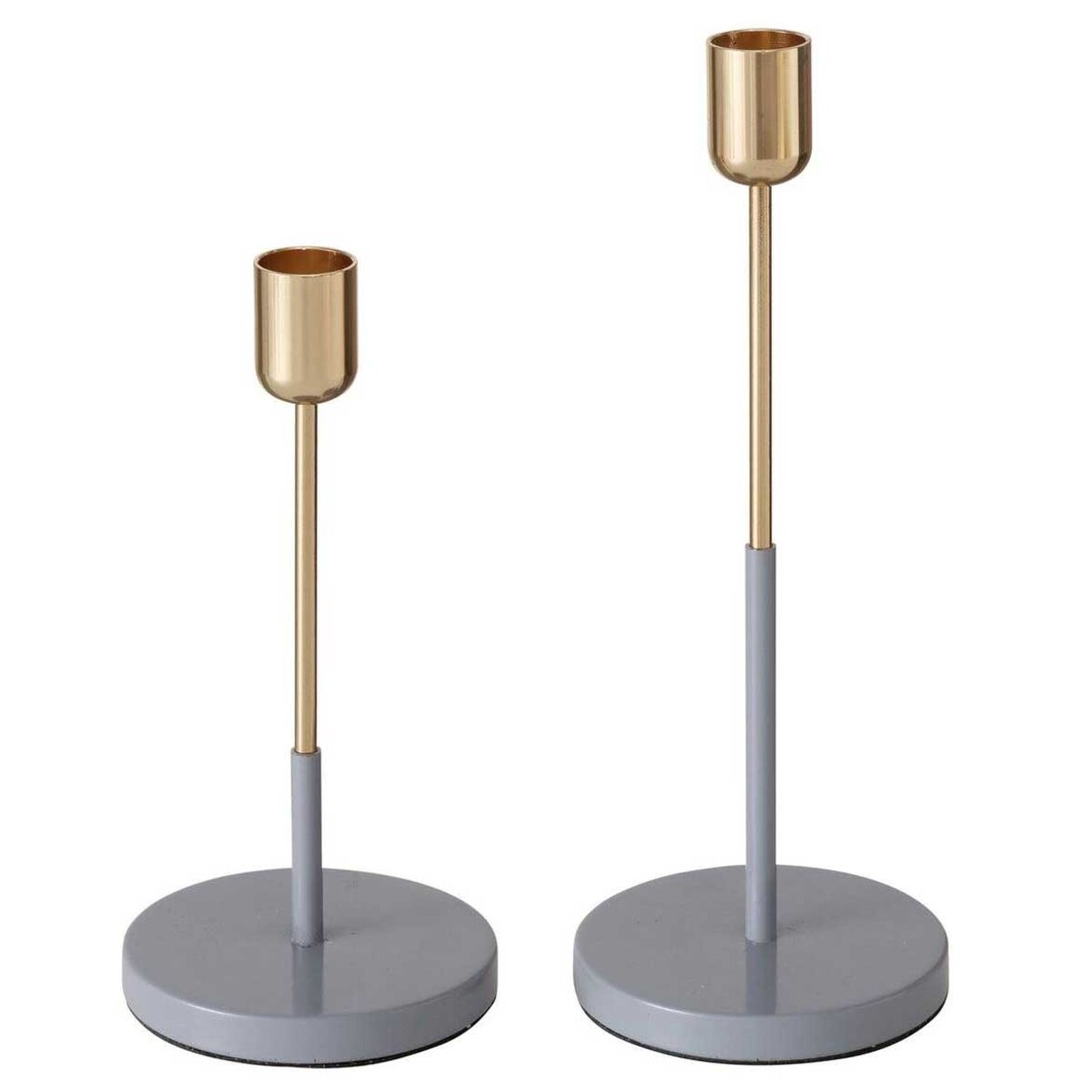 Świeczniki metalowe na jedną świecę TELMO, 2 sztuki