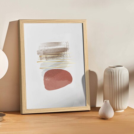 Ramka na zdjęcia 13x18 cm brązowa rama MDF z plexi do postawienia powieszenia klasyczna ramka