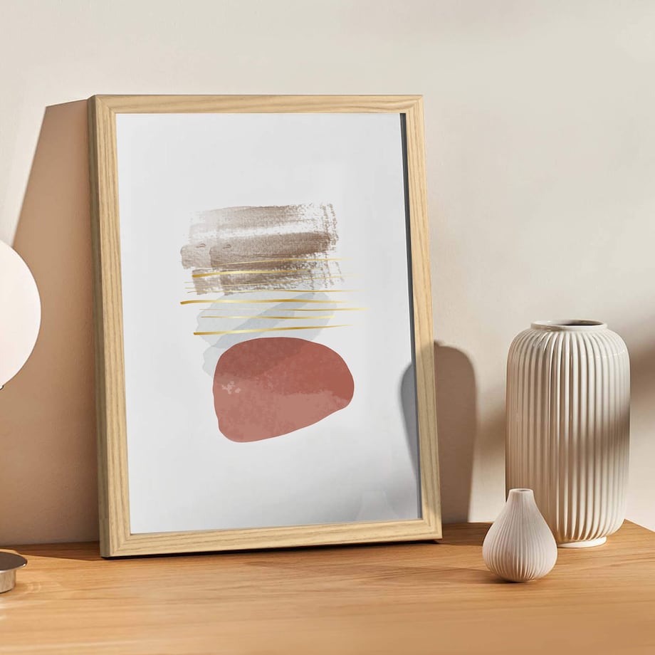 Ramka na zdjęcia 13x18 cm brązowa rama MDF z plexi do postawienia powieszenia klasyczna ramka