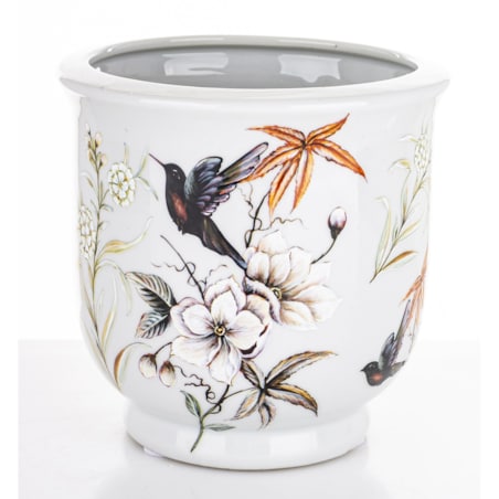 Osłonka ceramiczna w kwiaty FIORI E UCCELLI