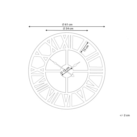Zegar ścienny ø 61 cm złoty NOTTWIL