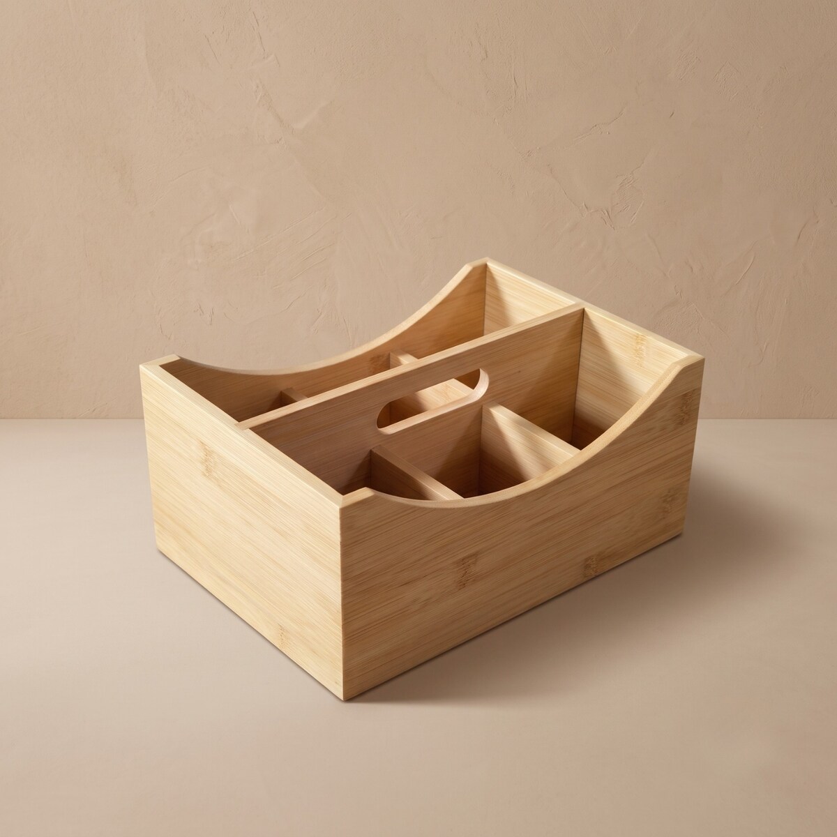 Organizer biurkowy bambusowy, 25 x 18 x 12 cm