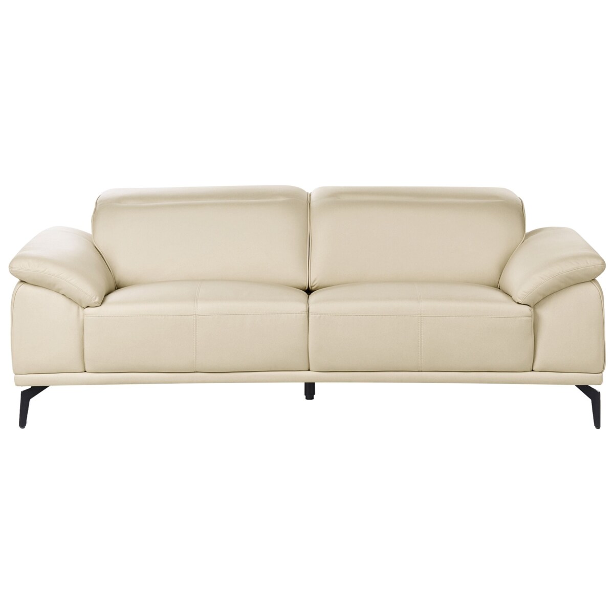 Komplet wypoczynkowy dla 6 osób VEJEN Ekoskóra Beżowy