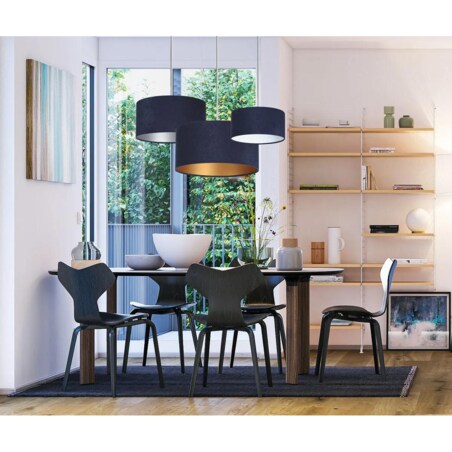 Lampa wisząca HOME 60 granatowa/złota