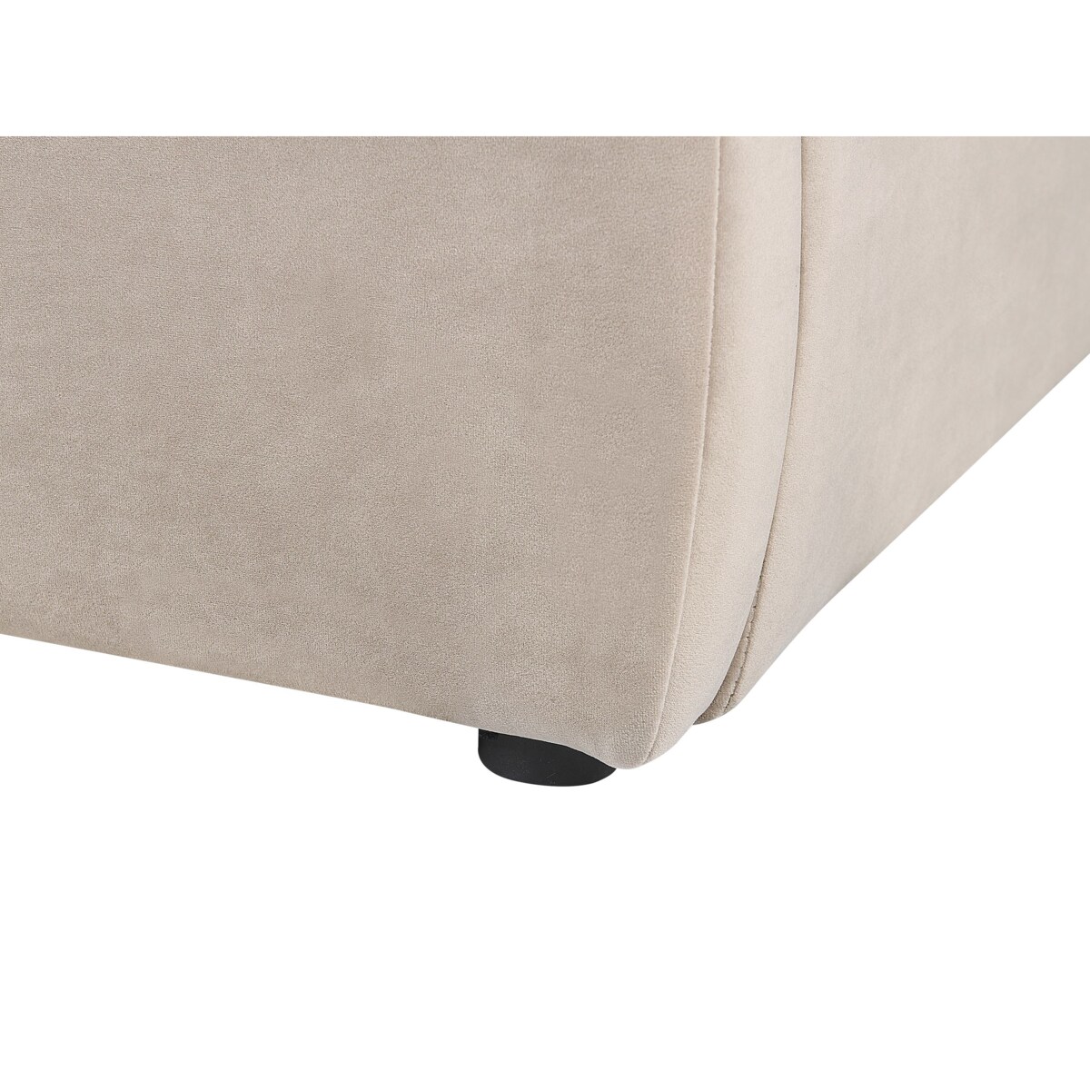 Łóżko wodne Welur BAJONNA 160 x 200 cm Beżowoszary