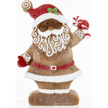 Figurka świętego Mikołaja LED 39x26x9 cm w czerwonej czapce