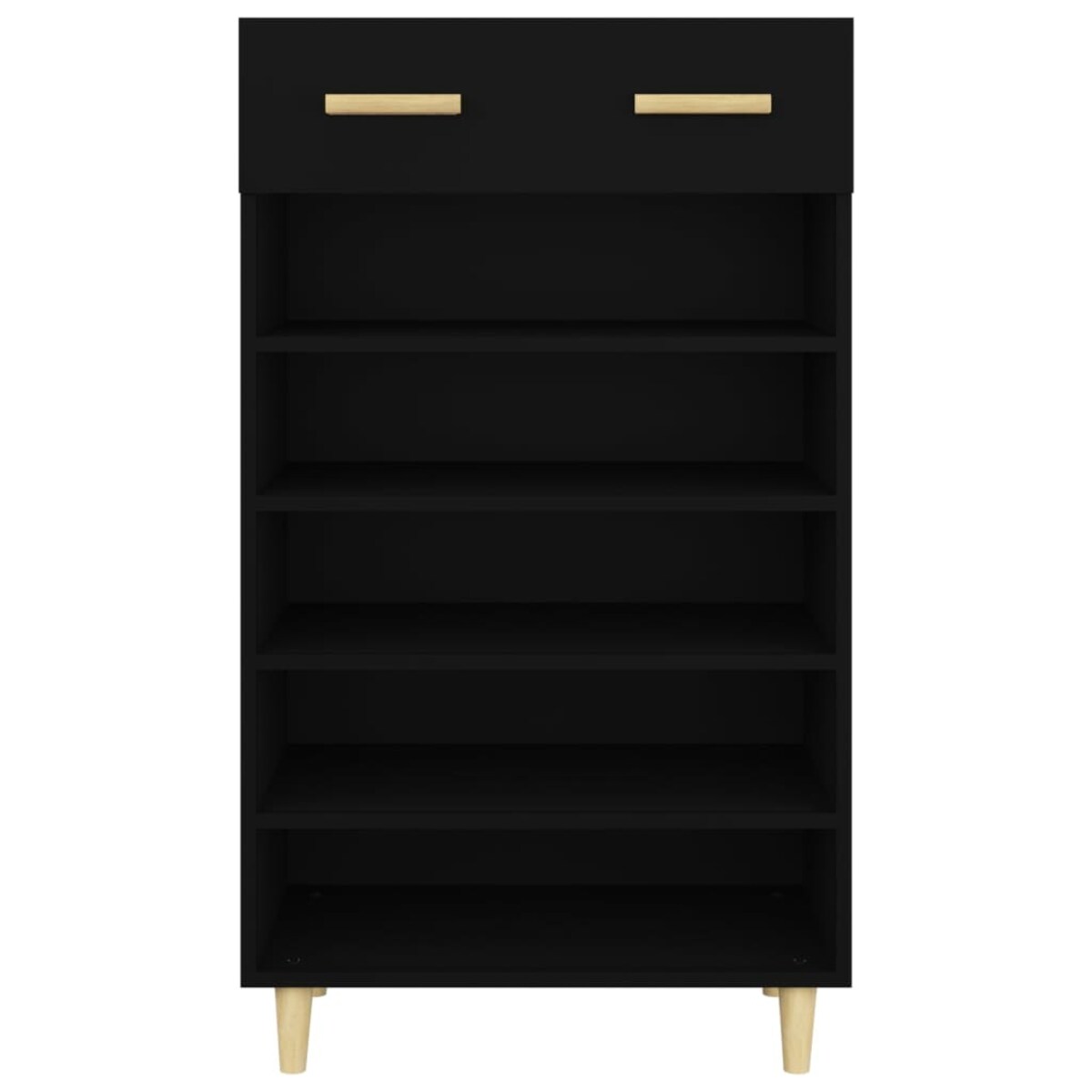 vidaXL Szafka na buty, czarna, 60x35x105 cm, materiał drewnopochodny