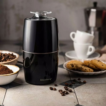 Młynek elektryczny do kawy czarny KLAUSBERG