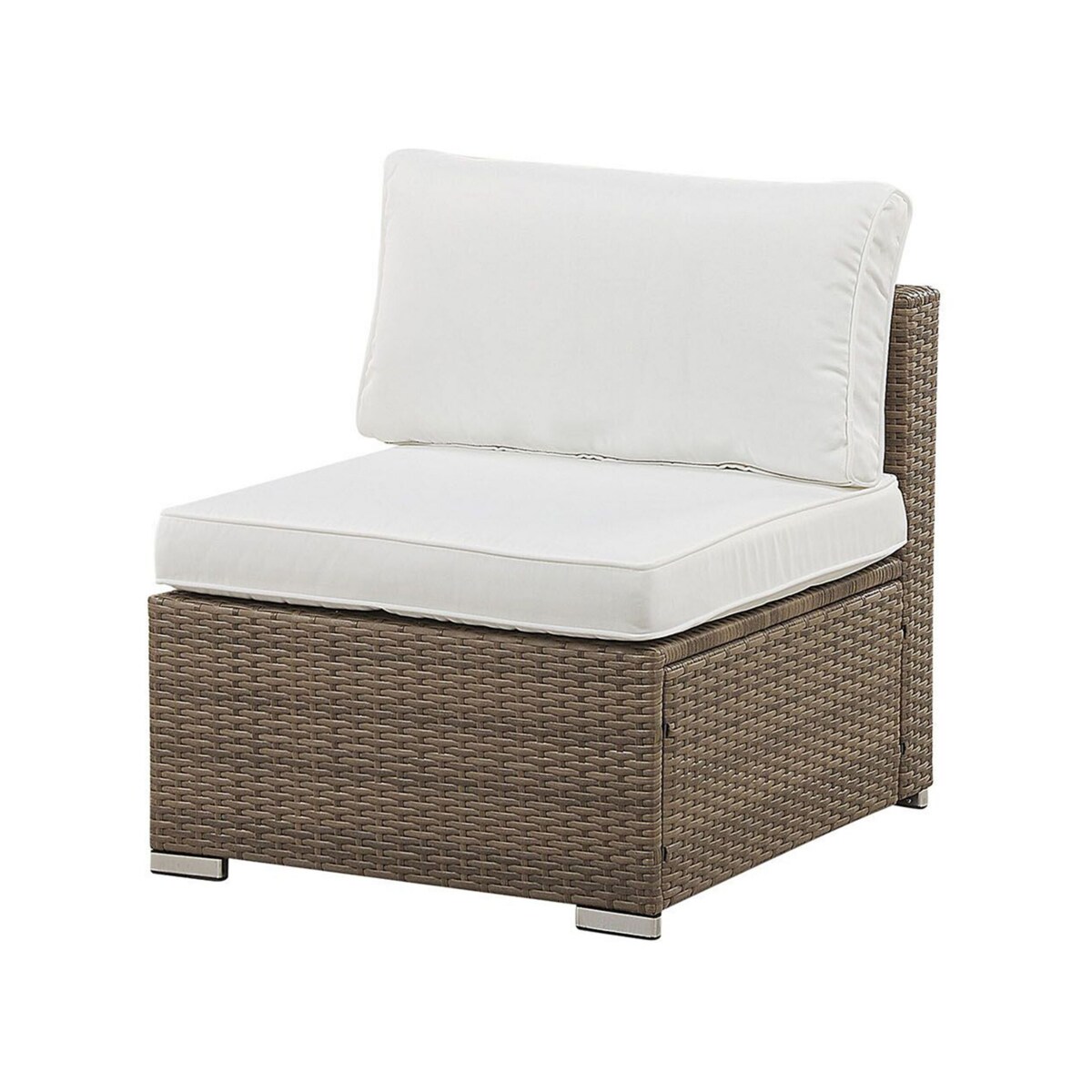 Narożnik ogrodowy ze stolikiem dla 6 osób BELVEDERE Technorattan Biały