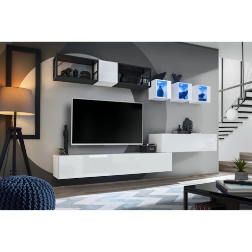 Meblościanka SWITCH MET III biała