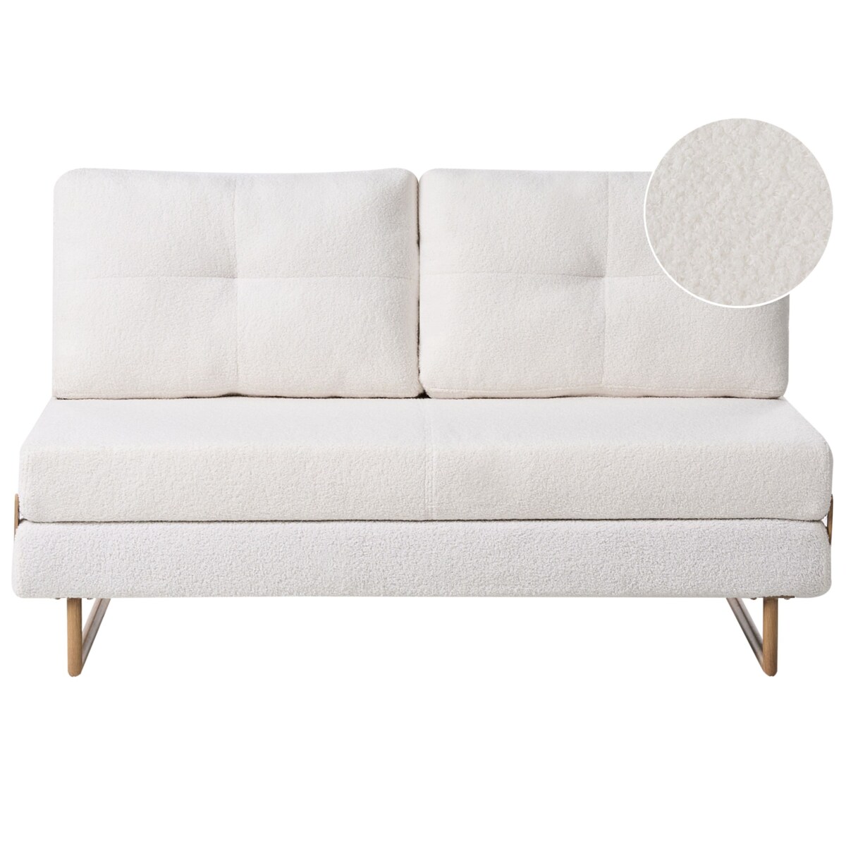 Sofa rozkładana dla 3 osób JERSLEV Boucle Złamana biel