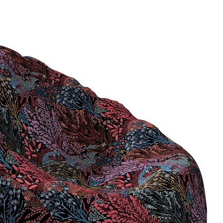 Worek do siedzenia, kolorowe rośliny na czarnym tle, Ø80 x 115 cm, Intenso Premium