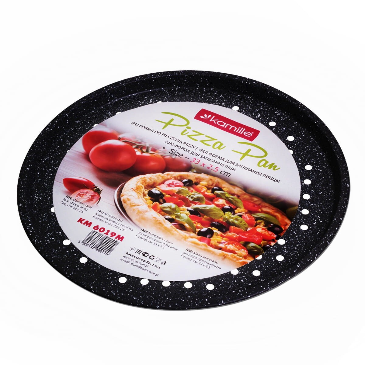 Forma blacha do pieczenia pizzy z powłoką marmurkową 33cm KAMILLE