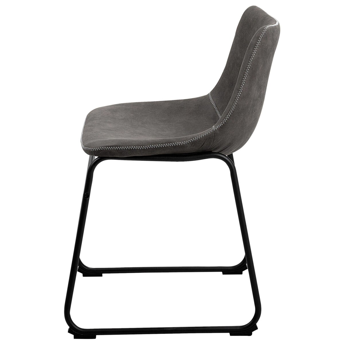 Zestaw 2 krzeseł do jadalni BATAVIA Ciemnoszary