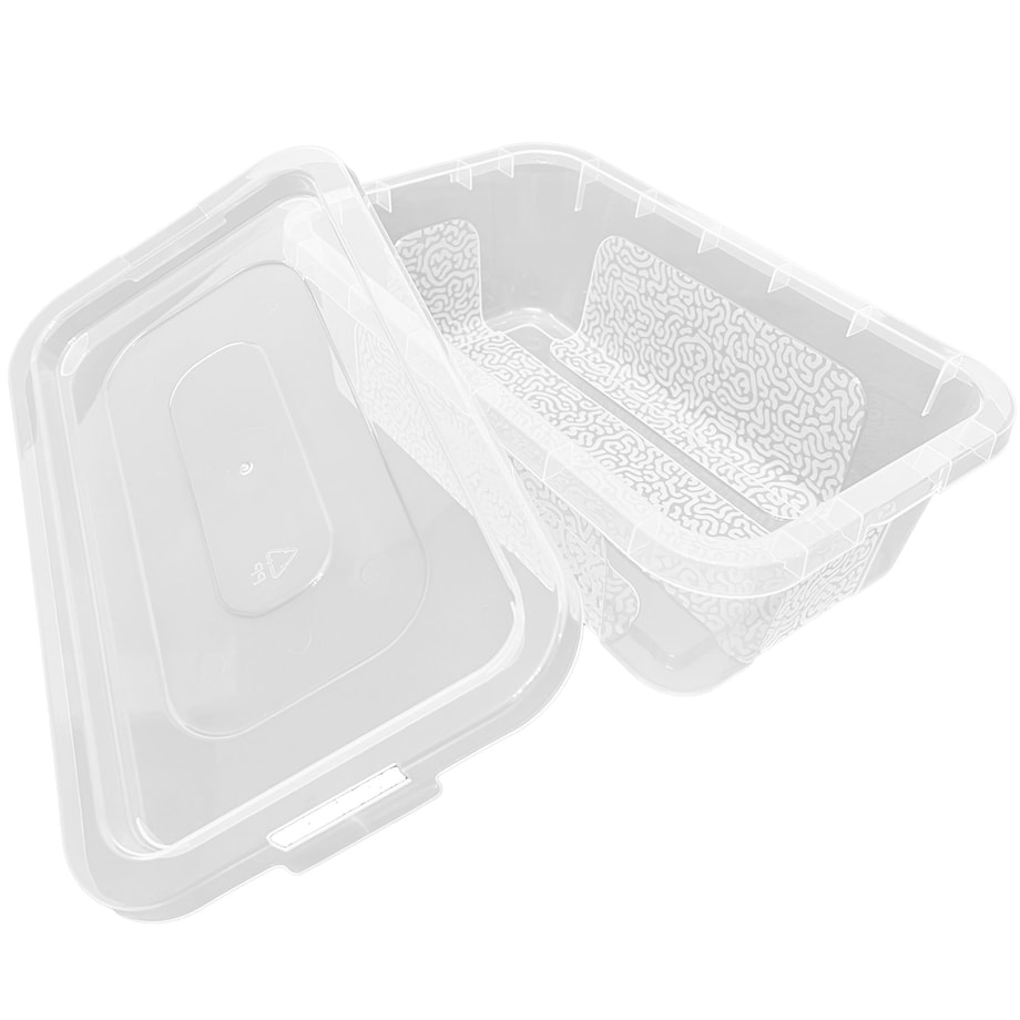 Pojemnik Plastikowy Z Pokrywą Zamykany Pudełko Box Przezroczysty 4,5 L