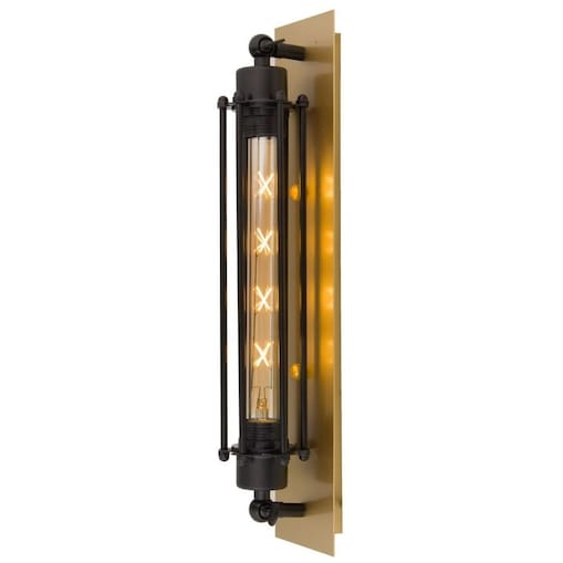 Lampa ścienna retro ABIGALI-KR-E27-GOLD-BLACK złota czarna