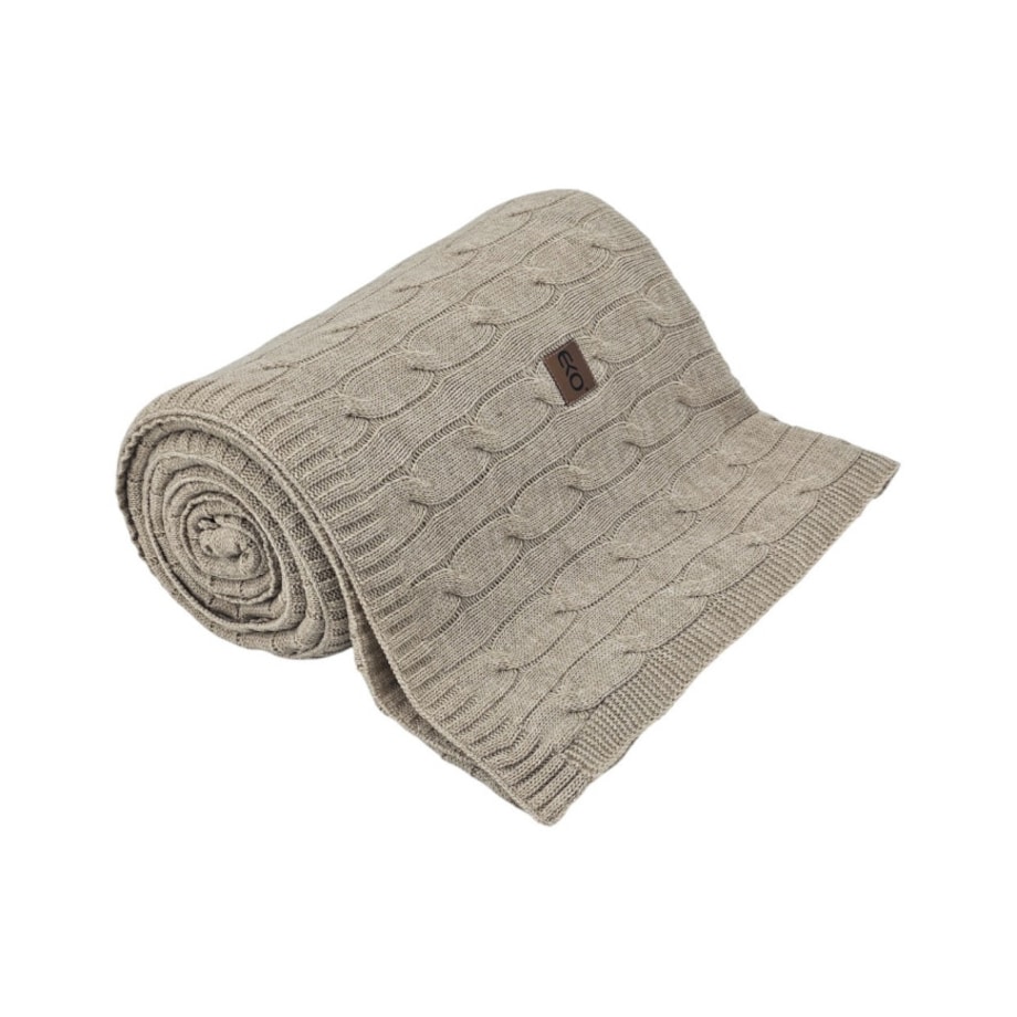 Koc dzianinowy kaszmir 200x220 cm – VERONA200 LATTE