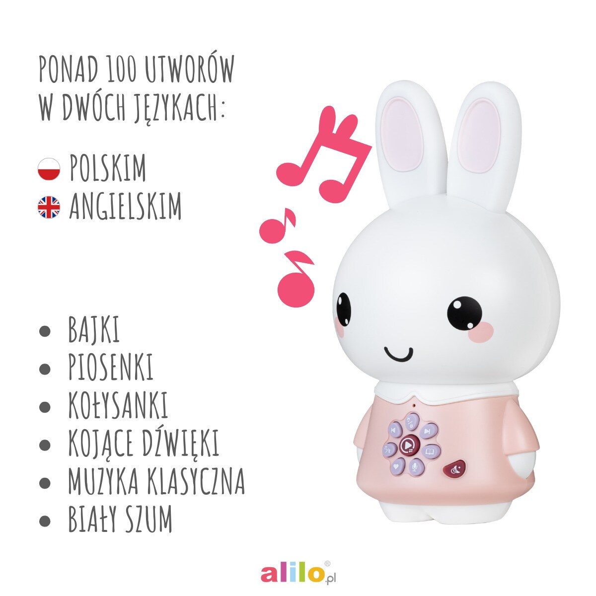 Króliczek Honey Bunny G6PRO - pudrowy róż Alilo