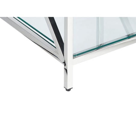 Stolik pomocniczy szklany srebrny AUDET