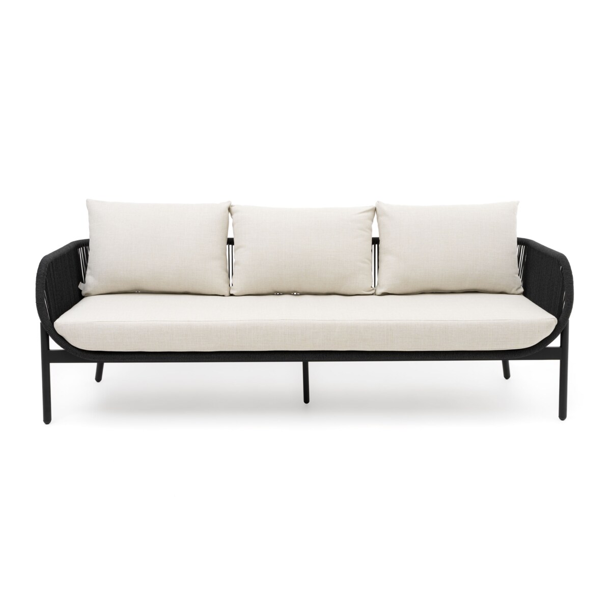 Zestaw mebli ogród taras nowoczesne aluminiowe BELIZE LUX biało beżowe