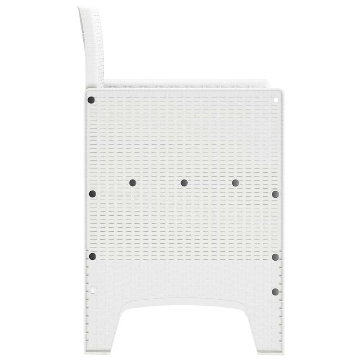 vidaXL Krzesło Ogrodowe 4 pcs Biały 53 x 49 x 85 cm PP