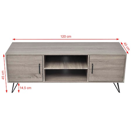vidaXL Szafka pod telewizor, 120x40x45 cm, szara