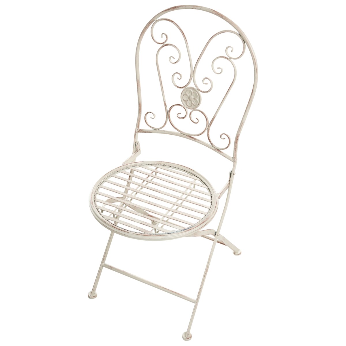 Zestaw 2 krzeseł ogrodowych COGGIA Składane Metal Jasnobeżowy