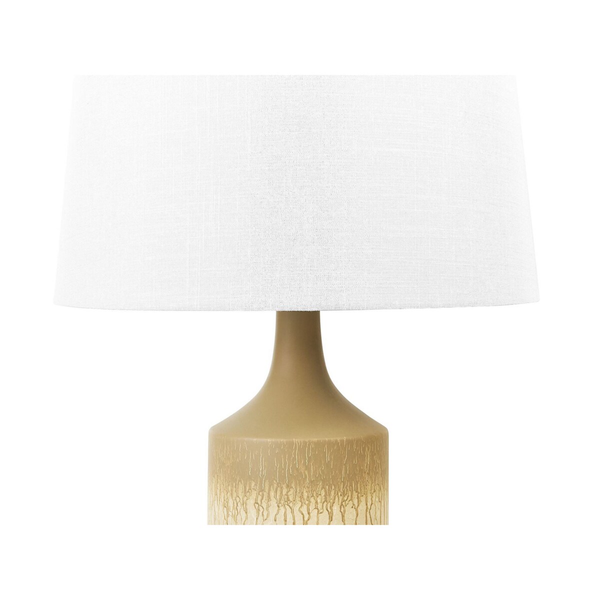 Lampa stołowa ceramiczna beżowa z szarym CALVAS