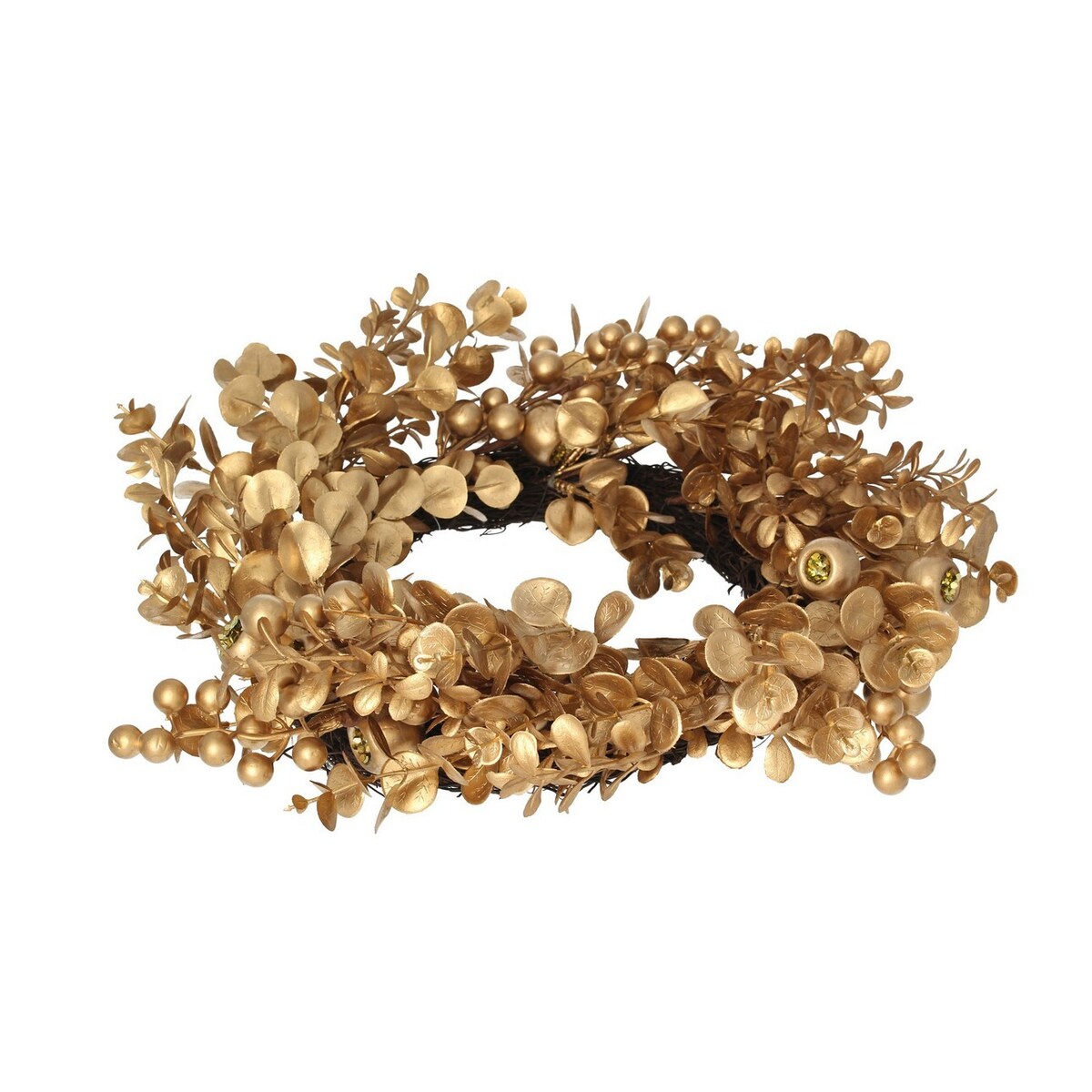 Wianek Tege ⌀40cm boże narodzenie, święta, świąteczne, antyczny brąz, 40 x 40 x 8 cm