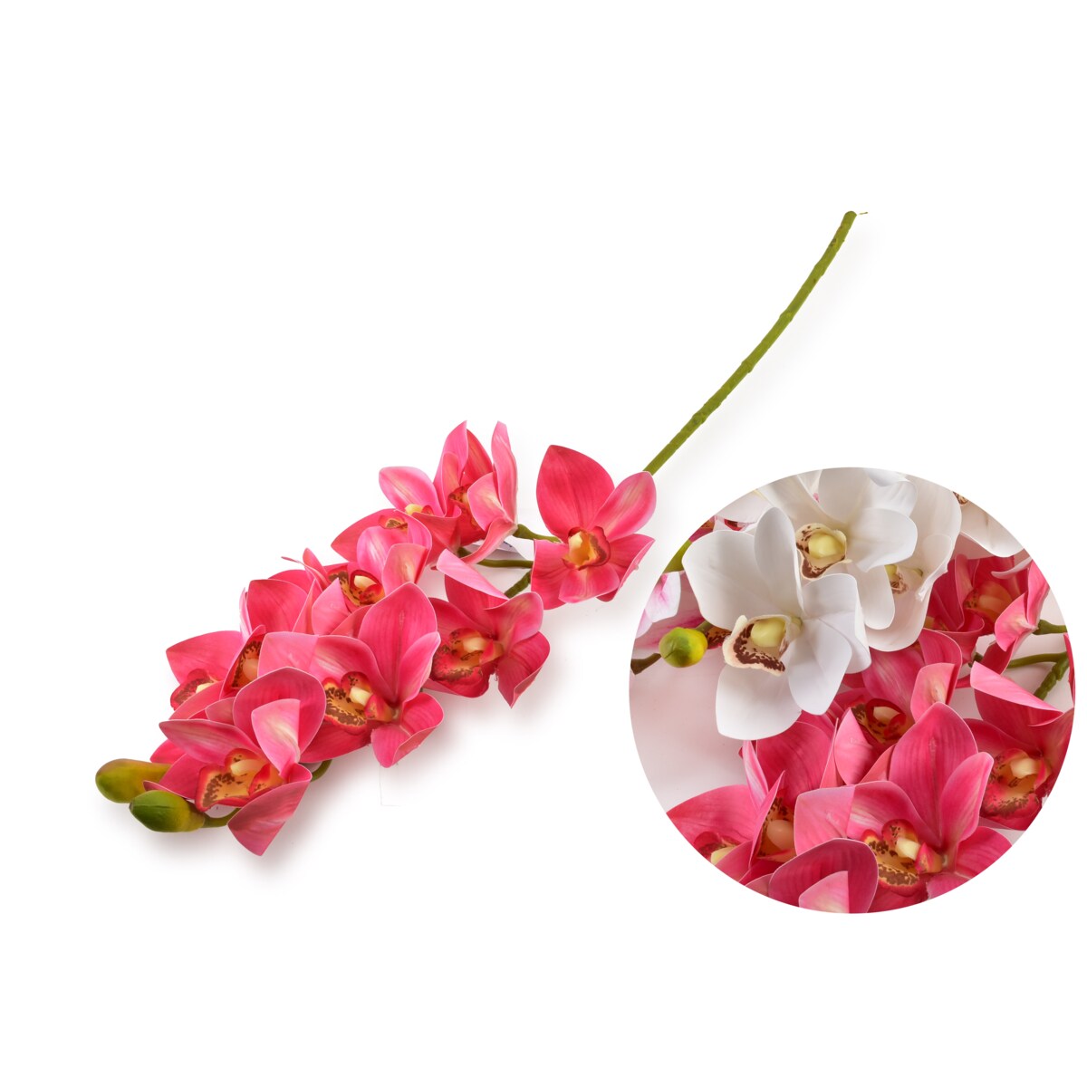 VIRIDIS Kwiat sztuczny storczyk 74cm