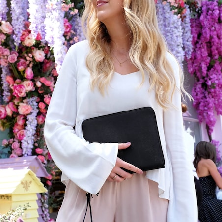 Kopertówka na dokumenty i telefon Stackers czarna