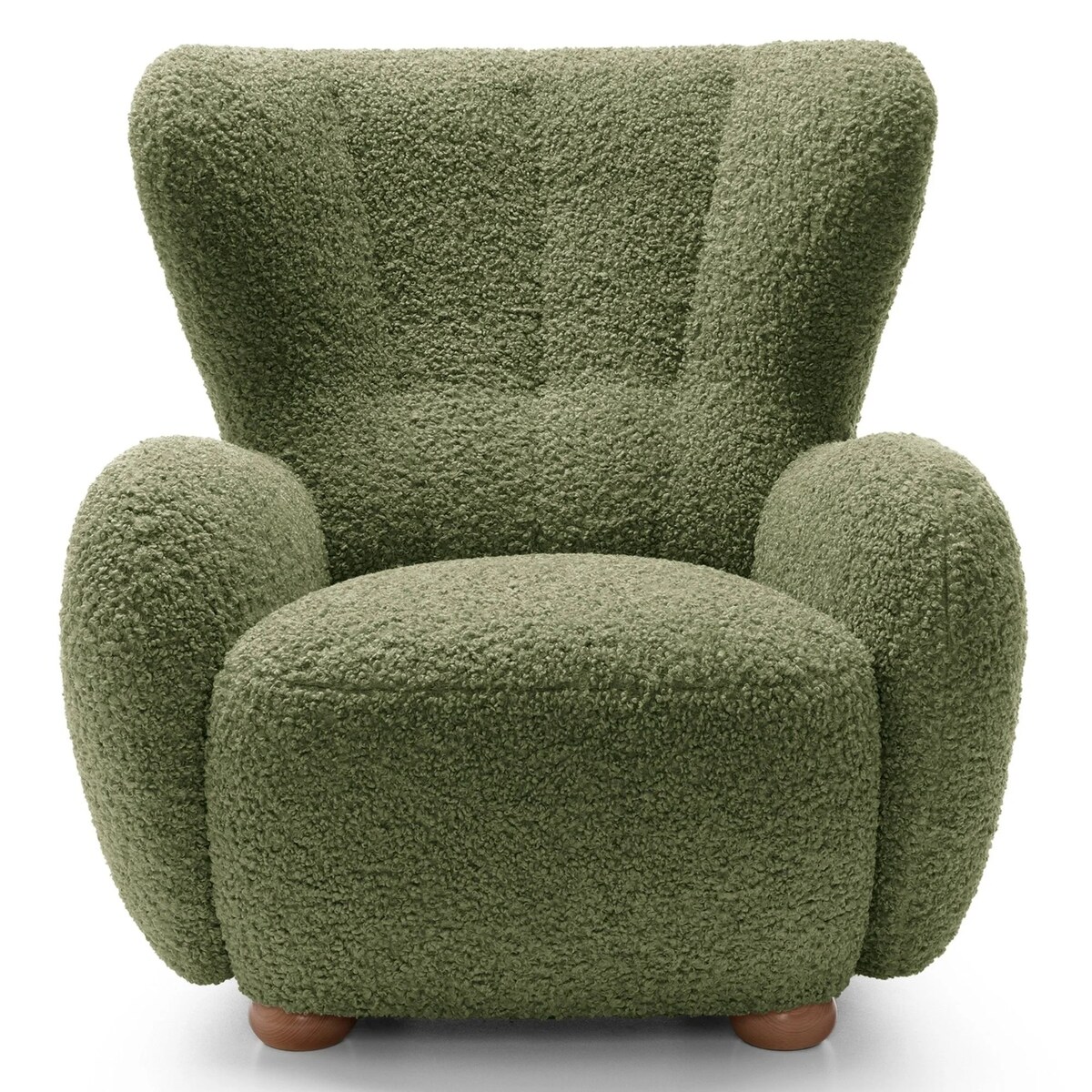 Fotel uszak boucle 91x88x100 cm POLTRONA zielony