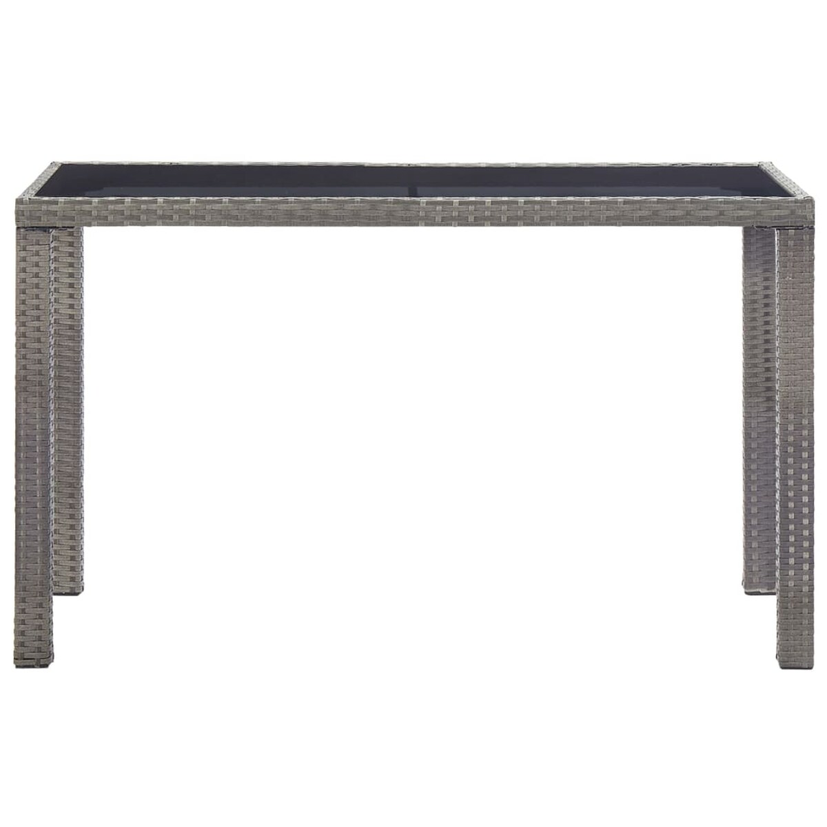 vidaXL Stół ogrodowy, antracytowy, 123x60x74 cm, polirattan