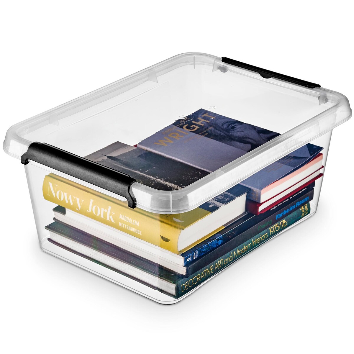 Pojemnik Plastikowy Pudełko Z Pokrywą Pudło Box Do Przechowywania 12,5L