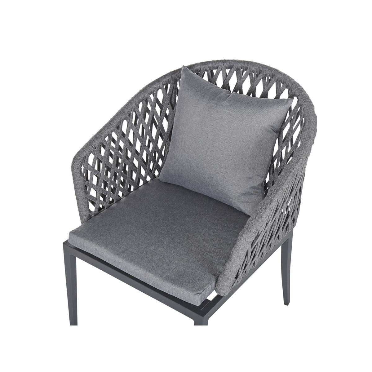 Zestaw ogrodowy dla 4 osób LIPARI z poduszkami Metal Szary