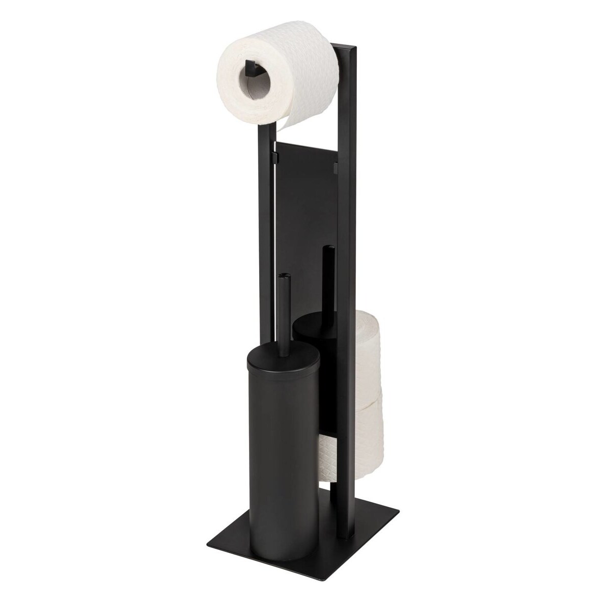 Stojak na papier toaletowy i szczotkę wc RIVALTA, 3w1, zamknięty pojemnik, WENKO