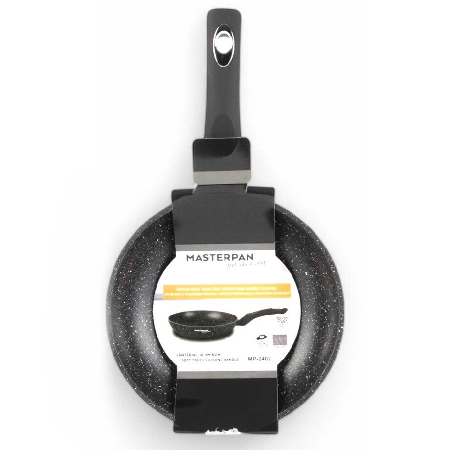 Patelnia Granitowa 22 Cm Plaster Miodu Indukcja Gaz 1.4L Wysoka 4.5