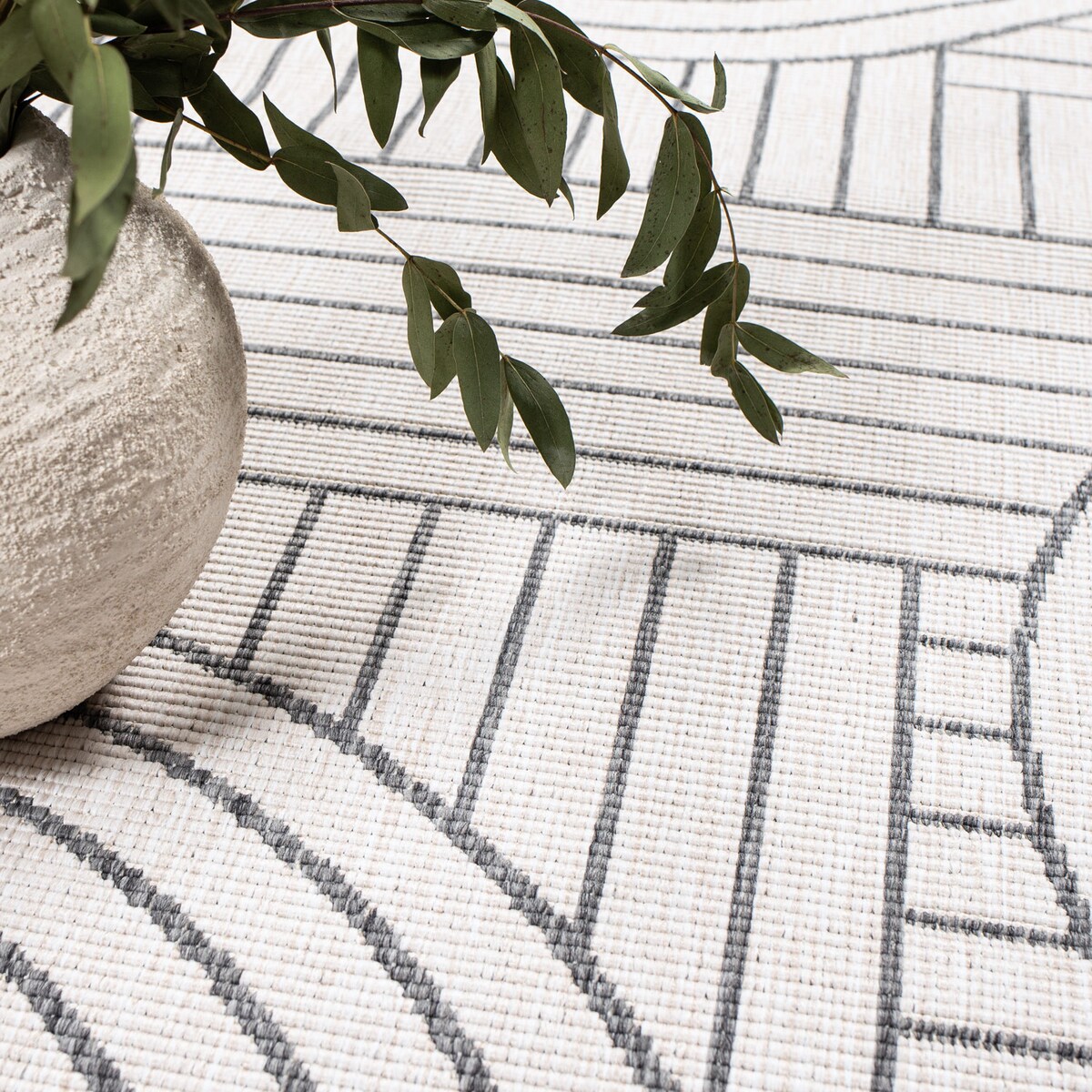 Funkcjonalny dywan na zewnątrz i do wnętrz, dwustronny DUO 58420 Szary 160x230