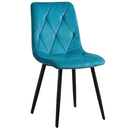 Krzesło tapicerowane welurowe do Jadalni salonu pikowane wygodne