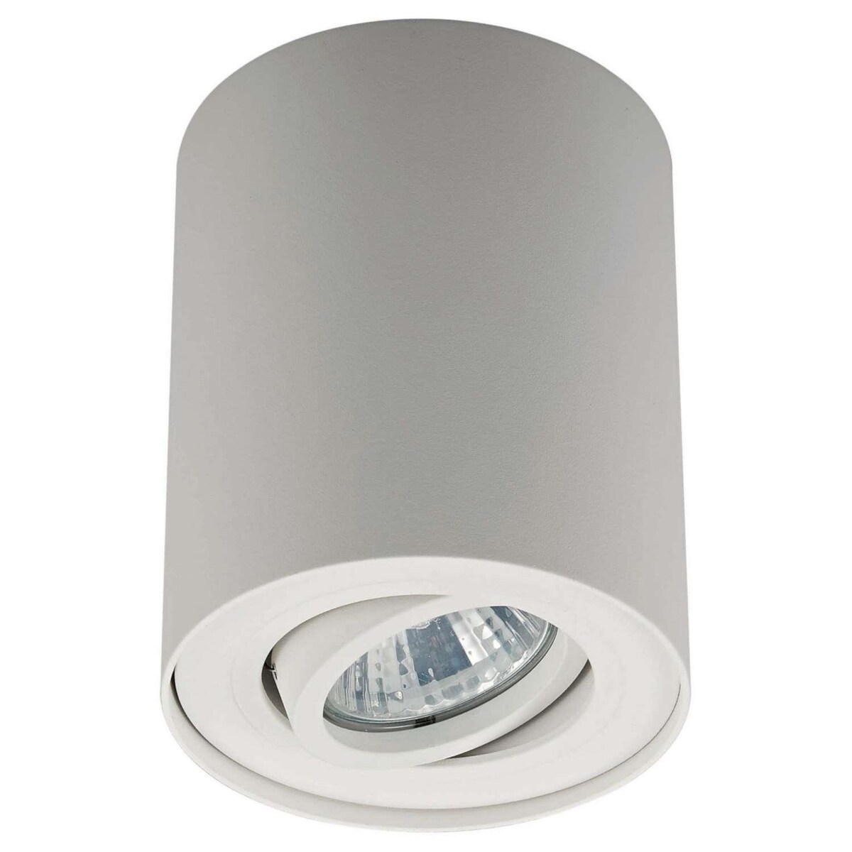 Nastropowa lampa sufitowa Rondoc oczko metalowe białe