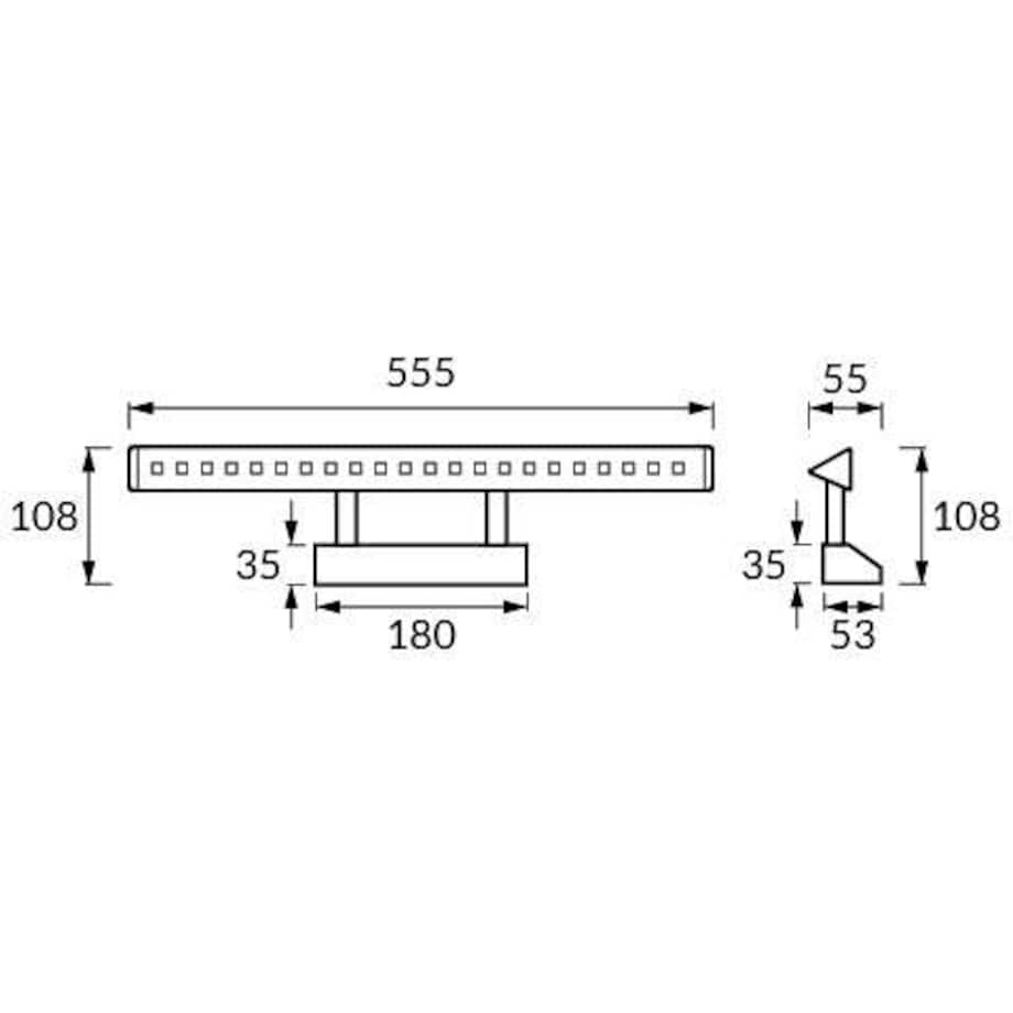 Kinkiet LAMPA ścienna ALBATROS-4 HL6652L 02482 Ideus metalowa OPRAWA galeryjka LED 6W 4200K listwa nad obraz chrom