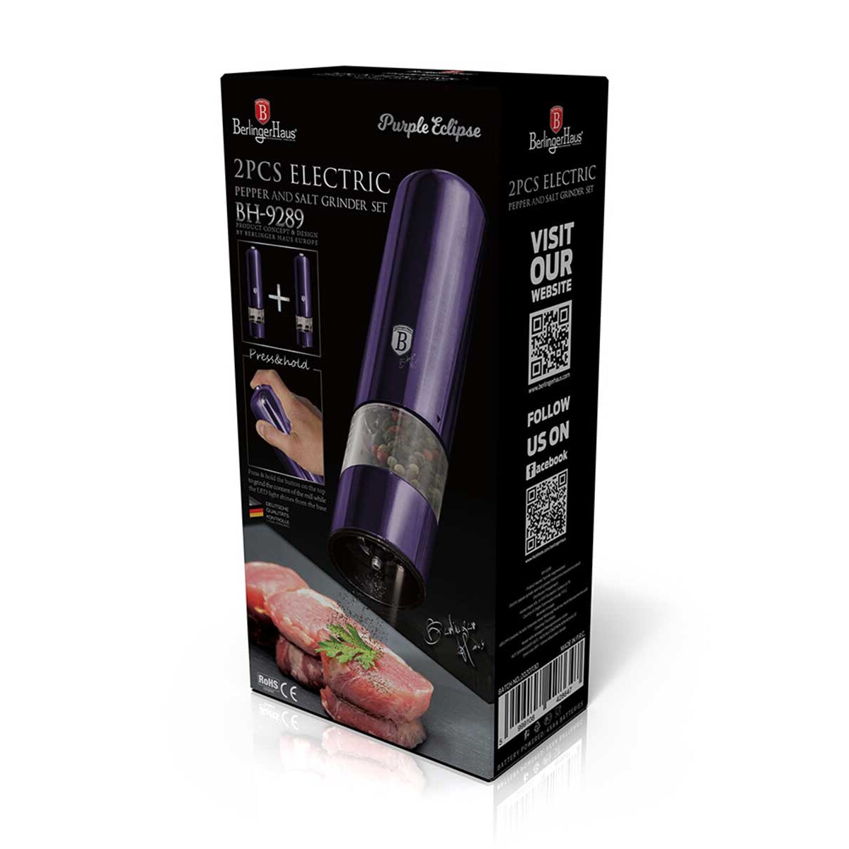 Zestaw elektrycznych młynków do przypraw BerlingerHaus BH-9289