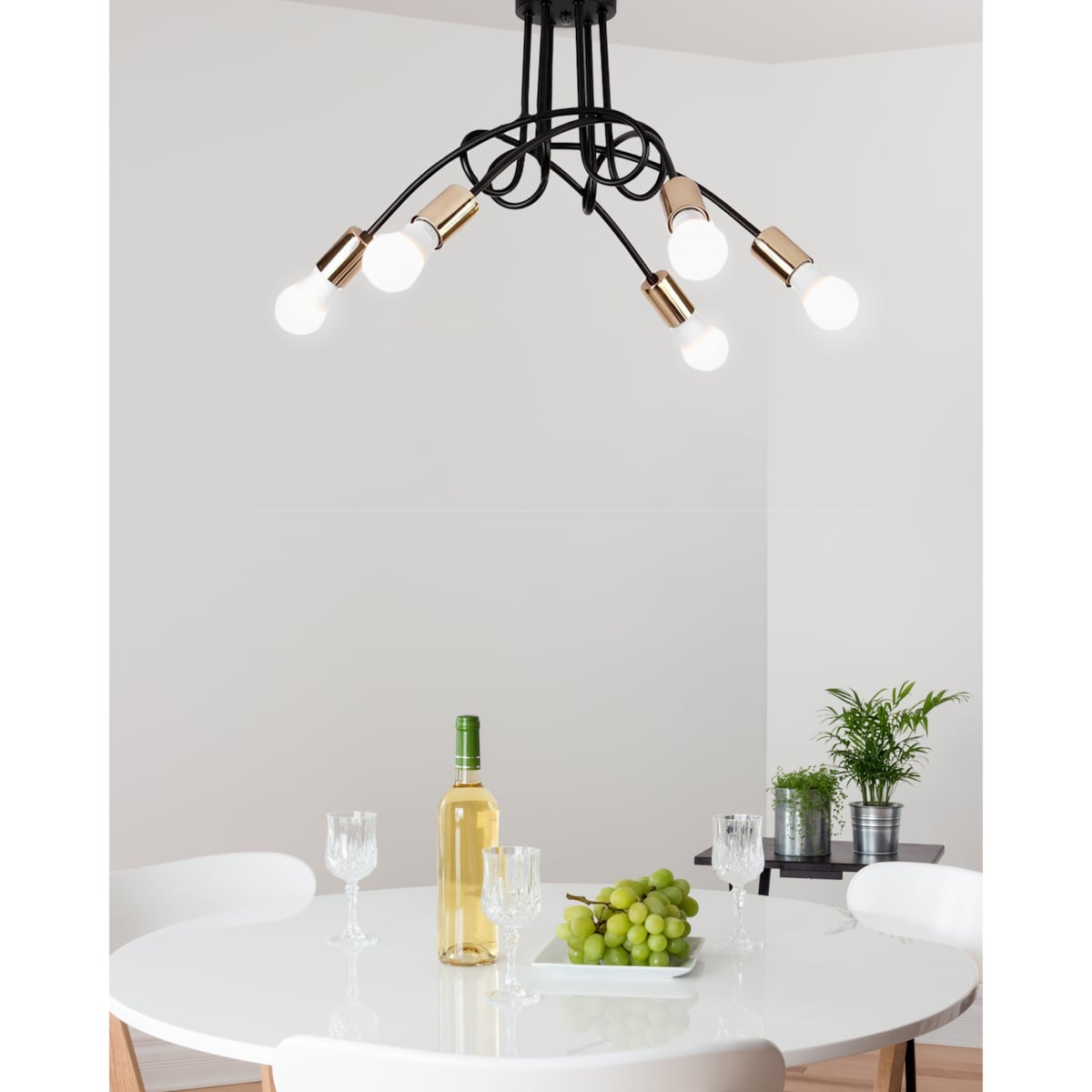 Lampa Sufitowa Wisząca Żyrandol Paradise 5 Złota