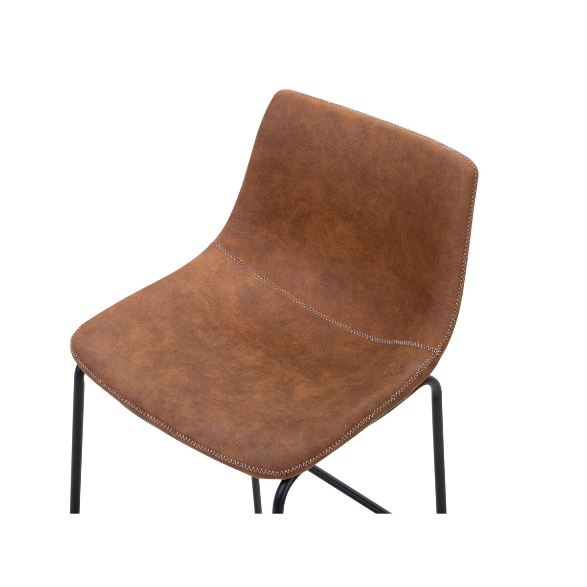 Zestaw 2 krzeseł barowych brązowy FRANKS