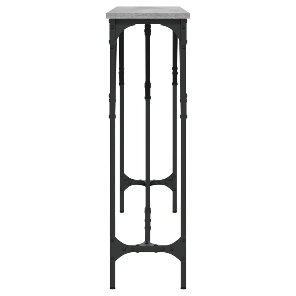 vidaXL Stolik konsolowy, szary dąb sonoma, 140x23x75 cm