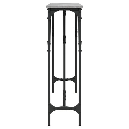 vidaXL Stolik konsolowy, szary dąb sonoma, 140x23x75 cm