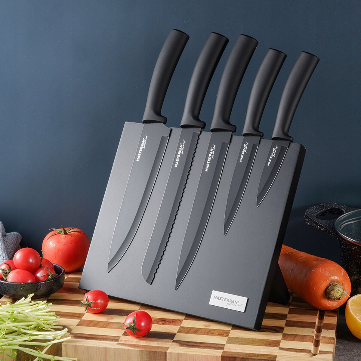 Zestaw Komplet Noży Kuchennych Z Magnetycznym Stojakiem 6 El. Ostre