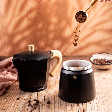 Kawiarka espresso Kafeterka ciśnieniowa indukcja KINGHOFF 450ml 9 filiżanek