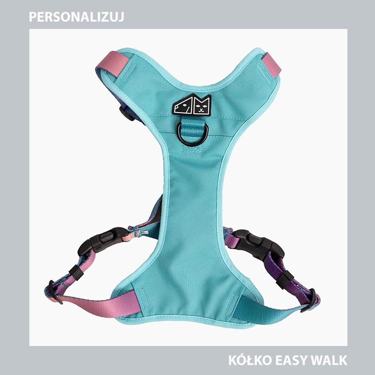 Szelki bezuciskowe dla psa lub kota "Psygarnij kropka" - Szerokość taśmy: 38mm, Rozmiar: XL